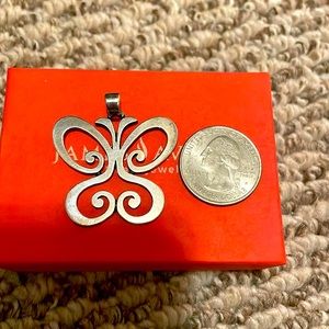 James Avery retired large spring butterfly pendant charm